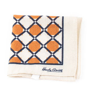 Amies Pocket Square Men size 30X30 Tan